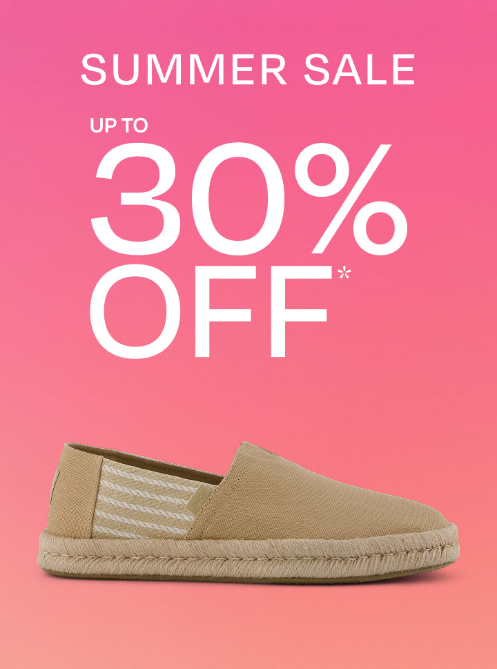 TOMS summer sale, up to 30% off