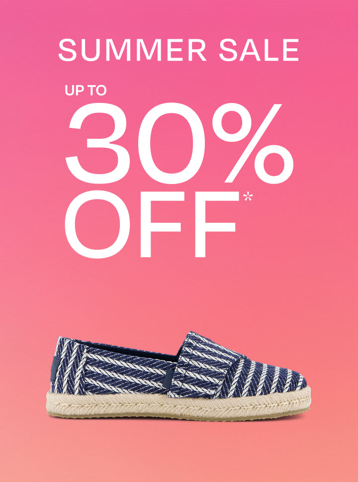 TOMS summer sale, up to 30% off