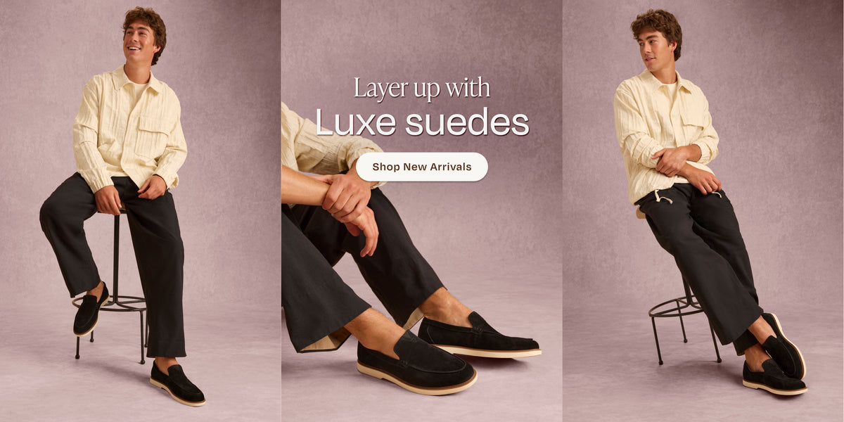 Marcos Loafer - Black Suede ​on model