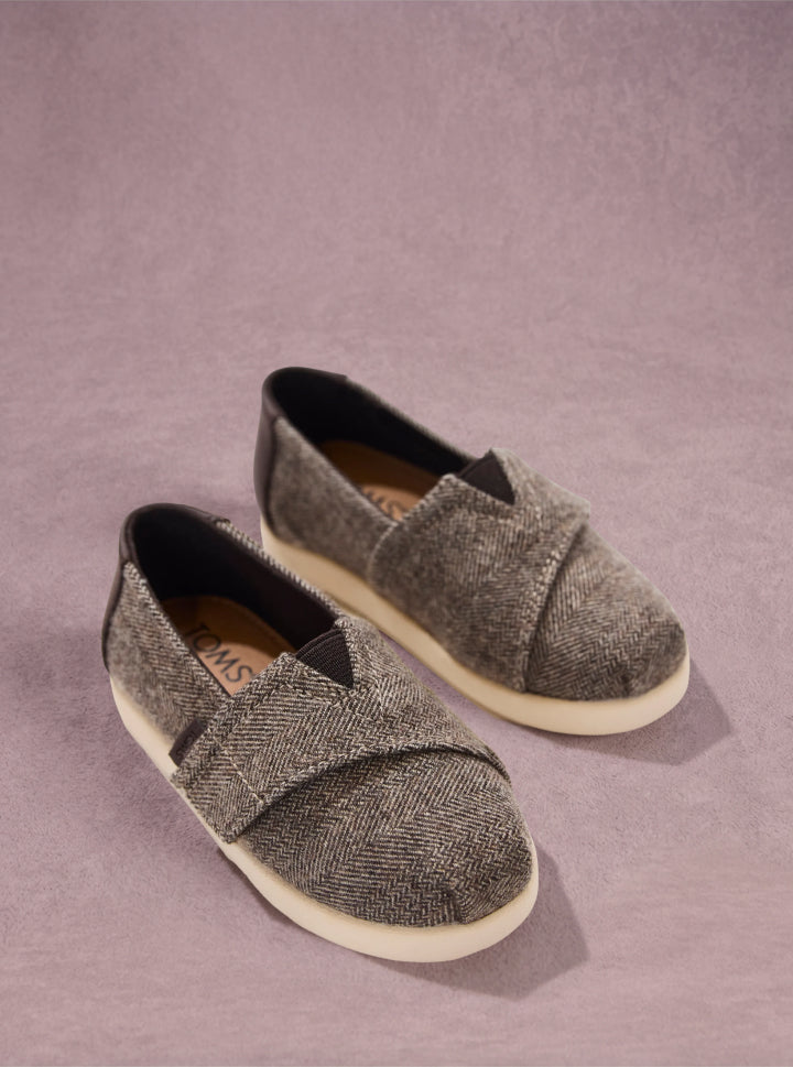 Alpargata - Hot Cocoa Brown Herringbone for Toddlers