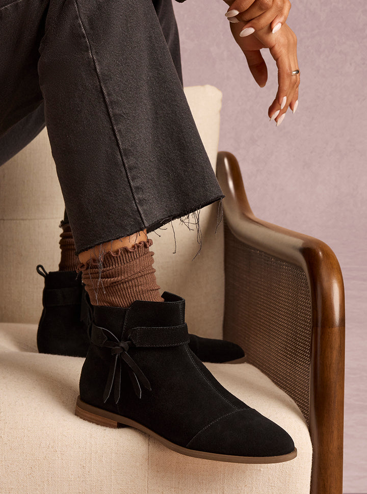 Stacey Boot - Black Suede